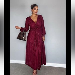 ZARA LONG JACQUARD DRESS